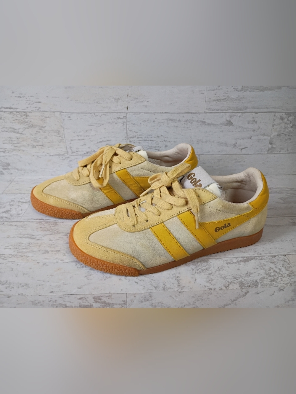 Women's Gola Retro Yellow Suede Sneakers Ss 6